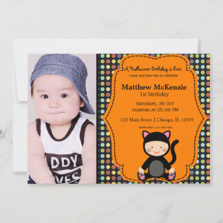 Halloween birthday costume invitation