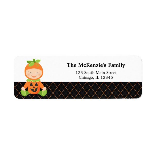 Halloween birthday costume label (Front)