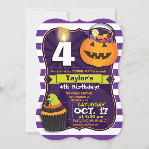 Halloween Birthday Costume Party Invitation