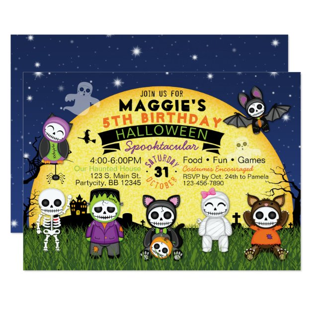 Halloween Birthday Costume Party Invitation