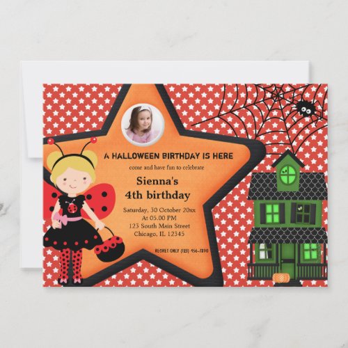 Halloween Birthday Costume (Red) Card