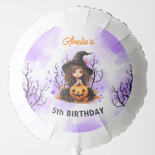 Halloween Birthday Cute Little Witch Balloon