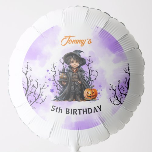 Halloween Birthday Cute Little Wizard Balloon
