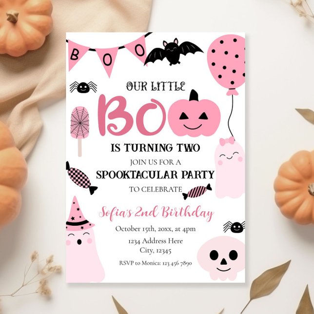 Halloween Birthday Girl Invitation Template (Creator Uploaded)