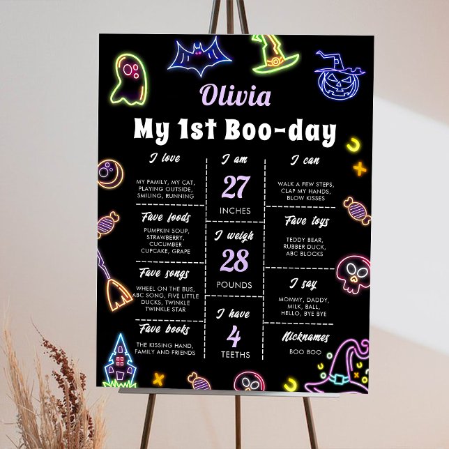 Halloween Birthday Glow Dark Milestone Sign (Creator Uploaded)
