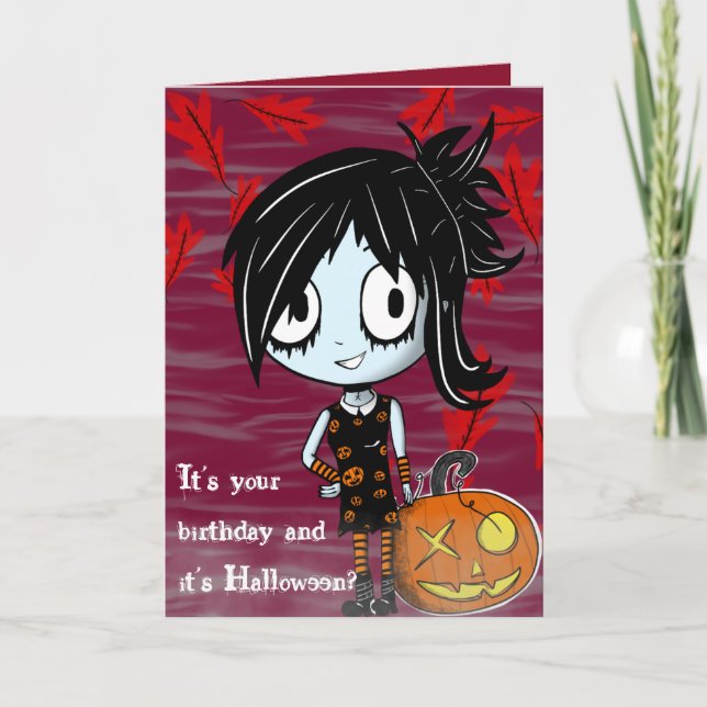 Halloween Birthday Holiday Card (Front)