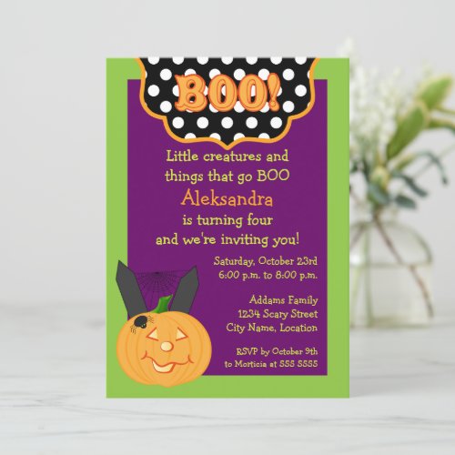 Halloween Birthday Invitation