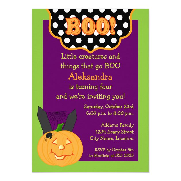 Halloween Birthday Invitation