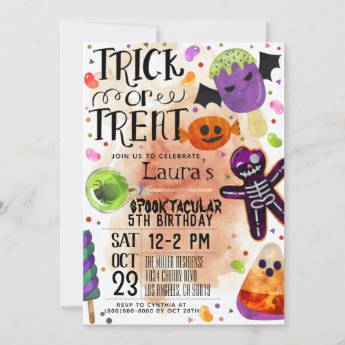 Halloween Birthday Invitation