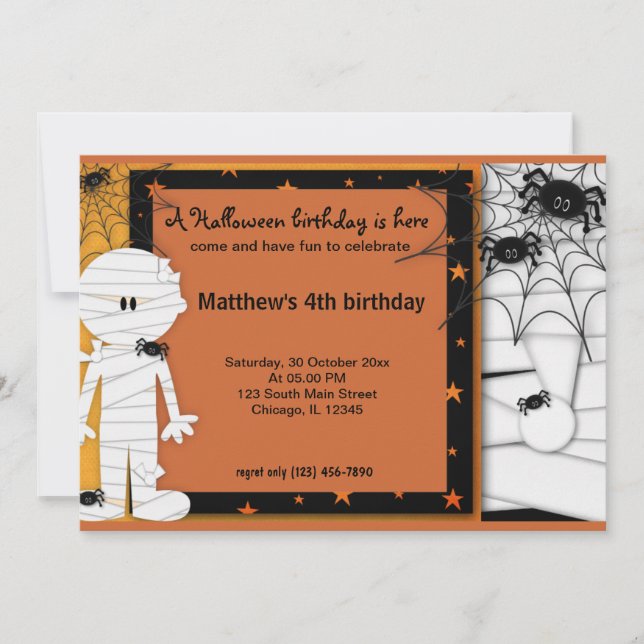 Halloween Birthday Invitation (Front)