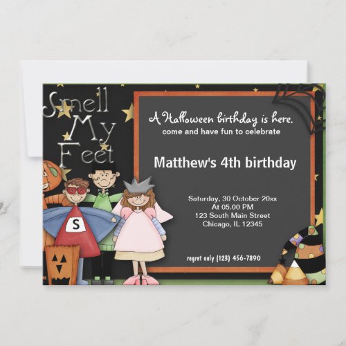 Halloween Birthday Announcements
