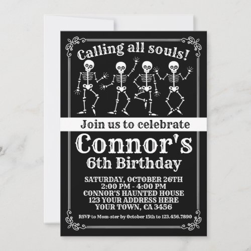 Halloween Birthday Invitation