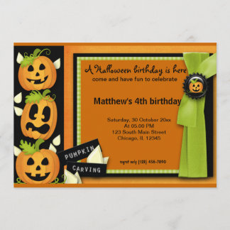 Halloween Birthday Invitation
