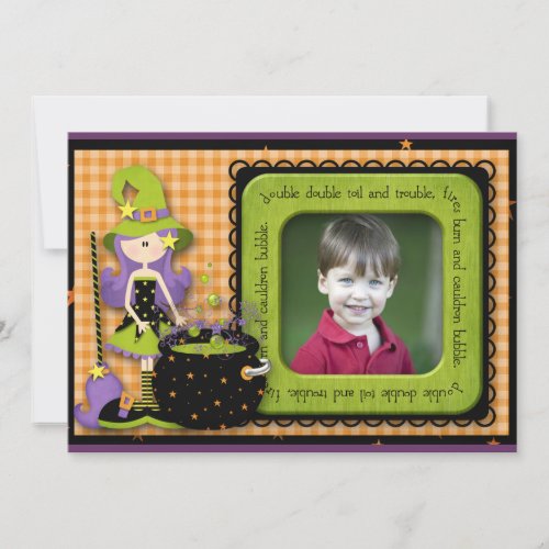 Halloween Birthday Personalized Announcements