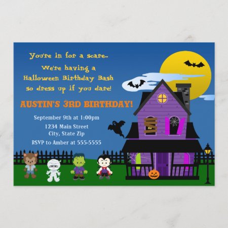 Halloween Birthday Invitation