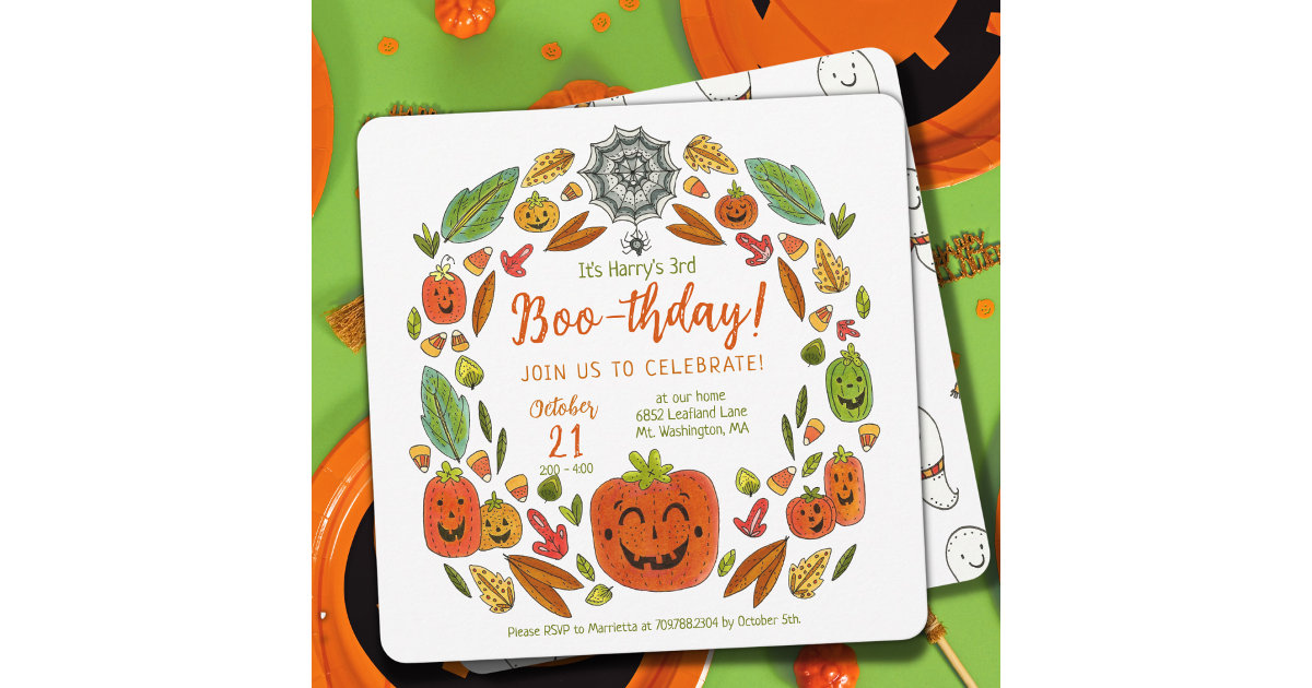 Halloween Birthday Invitation Zazzle