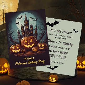 Halloween birthday Invitation