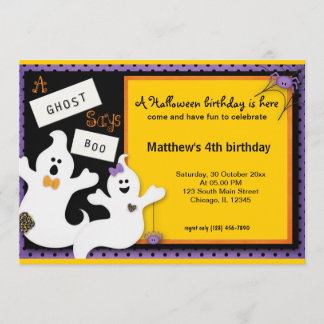 Halloween Birthday Invitation