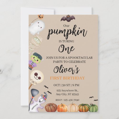  Halloween Birthday Invitation