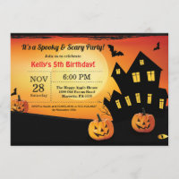 Halloween Birthday Invitation Costume Party