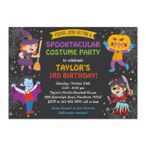 Halloween Birthday Invitation, costume party, kids Invitation