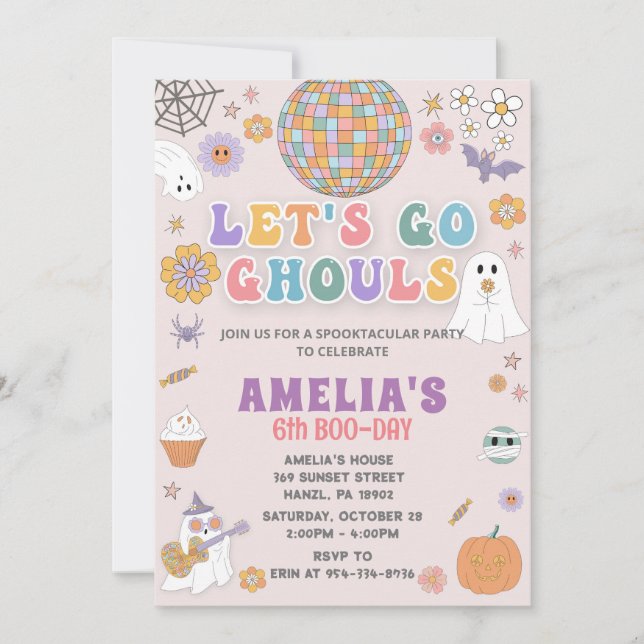 Halloween Birthday Invitation | Editable Halloween (Front)
