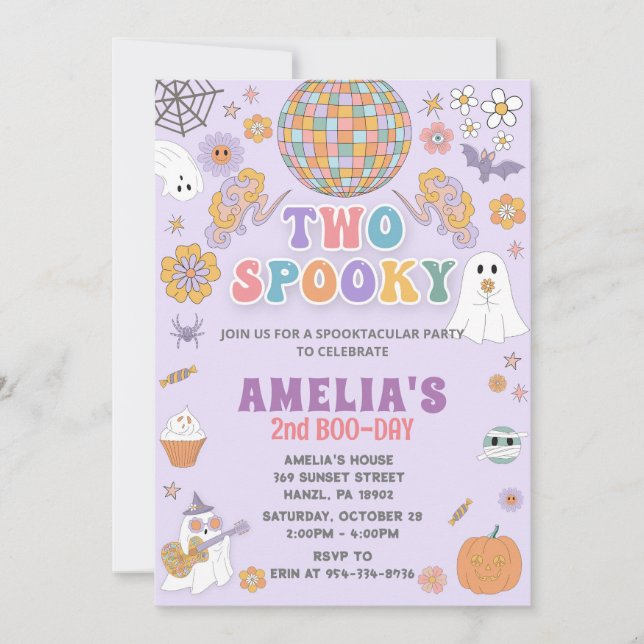 Halloween Birthday Invitation | Editable Halloween (Front)