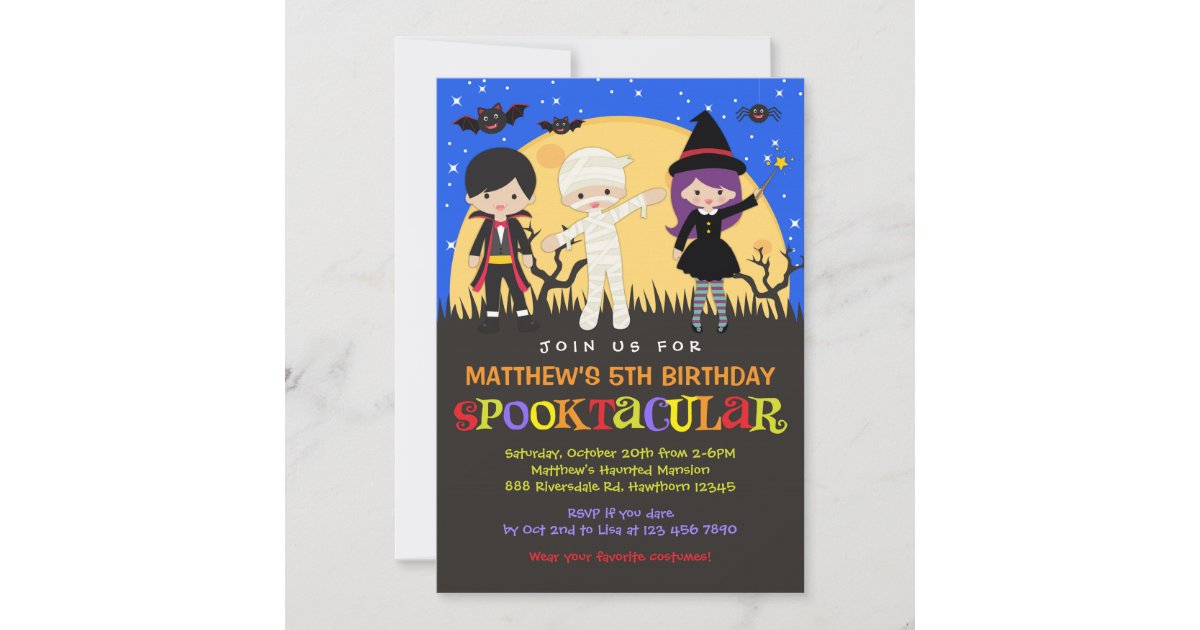 Halloween Birthday Invitation / Halloween Invite | Zazzle