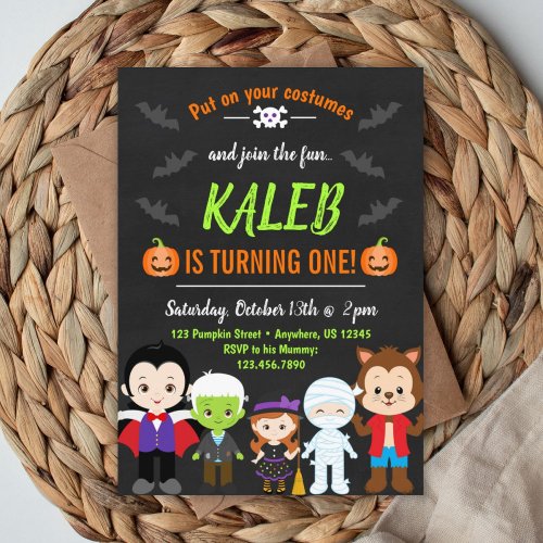 Halloween Birthday Invitation Kids