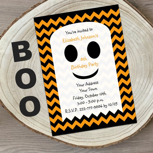Halloween Birthday Invitation Party Ghost (Creator Uploaded)