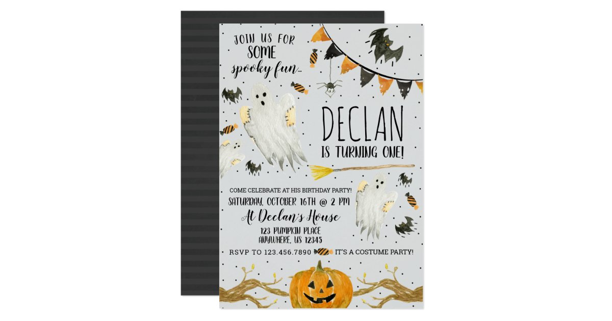 Halloween Birthday Invitation Spooky | Zazzle.com