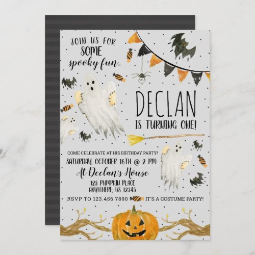 Halloween Birthday Invitation Spooky