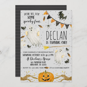 Personalised Adult Spooky Pumpkin Halloween Party Invites inc envelopes HP6 