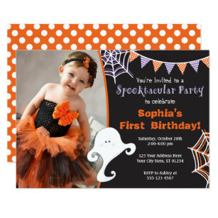 halloween birthday invitations zazzle