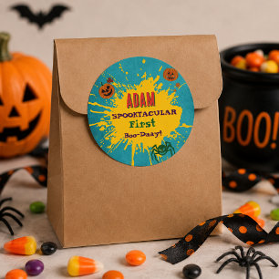 Halloween Birthday Kids Party Halloween Classic Round Sticker
