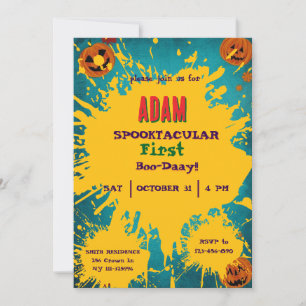 Halloween Birthday Kids Party Halloween  Invitation