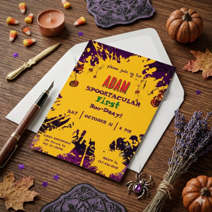 Halloween Birthday Kids Party Halloween Invitation