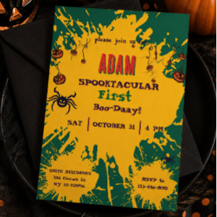 Halloween Birthday Kids Party Halloween  Invitation