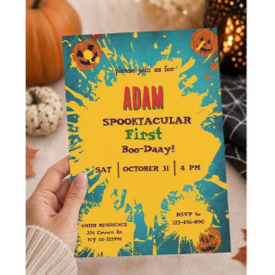 Halloween Birthday Kids Party Halloween  Invitation