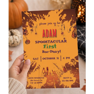 Halloween Birthday Kids Party Halloween  Invitation