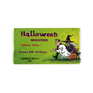 Halloween Birthday Kids Party Halloween Label