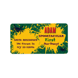 Halloween Birthday Kids Party Halloween Label
