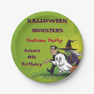 Halloween Birthday Kids Party Halloween Paper Plates
