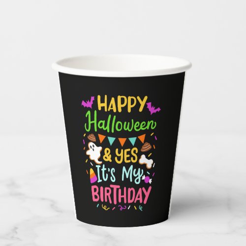 Halloween Birthday Paper Cups