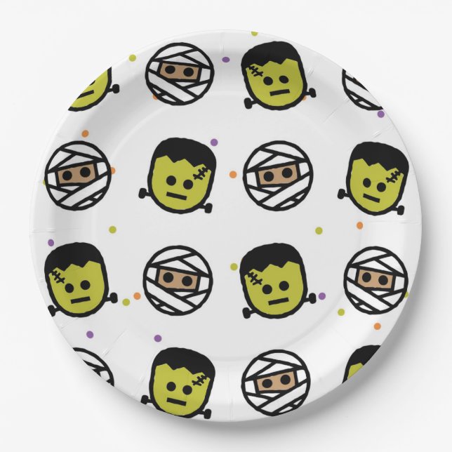 Halloween Birthday Paper plates (Front)