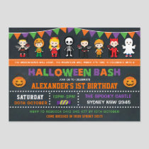 Halloween Birthday Party Chalkboard Jack O'Lantern Invitation