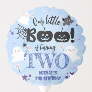 Halloween Birthday Party Cute Spooky Boy Blue  Balloon