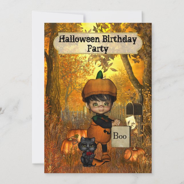 Halloween Birthday Party Invitation (Front)