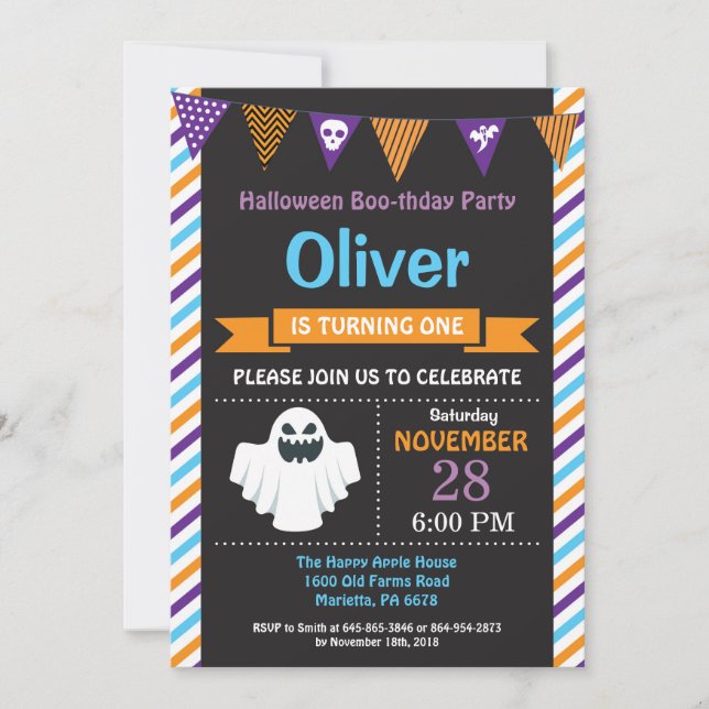Halloween Birthday Party Invitation (Front)