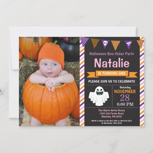 Halloween Birthday Party Invitation (Front)